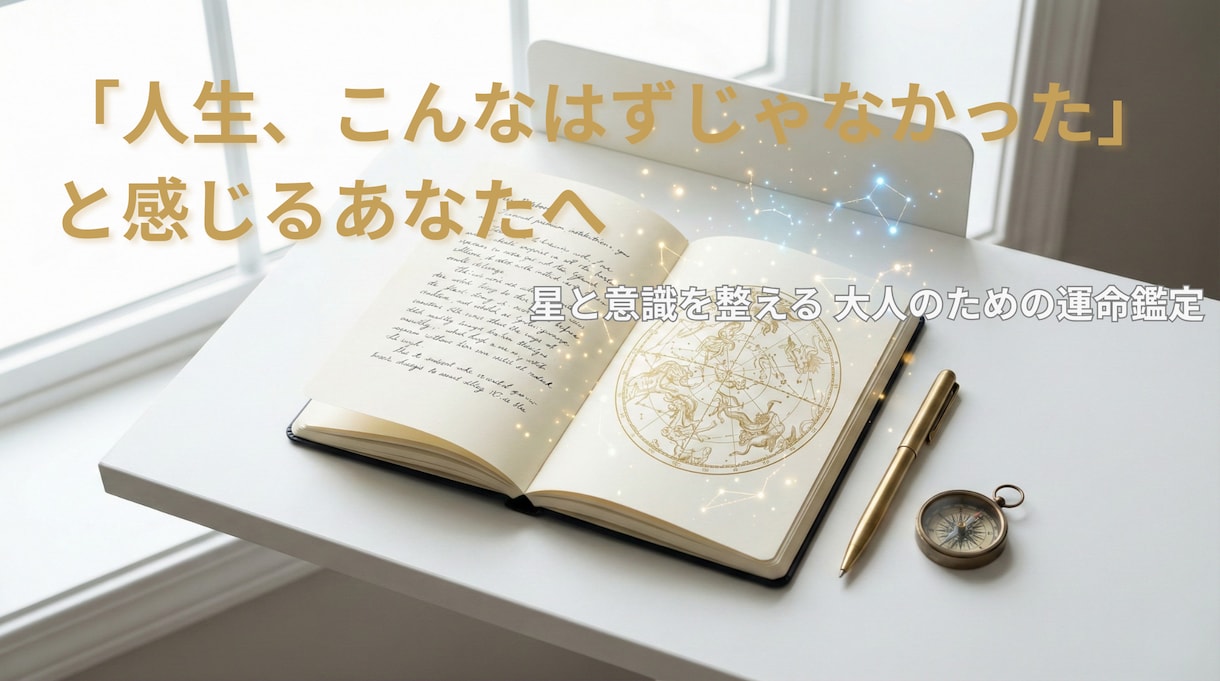 四柱推命×自愛ノート。本来の運命へ戻す鑑定します 霊氣歴20年。星と意識を整え、幸運体質へ導く処方箋 イメージ1