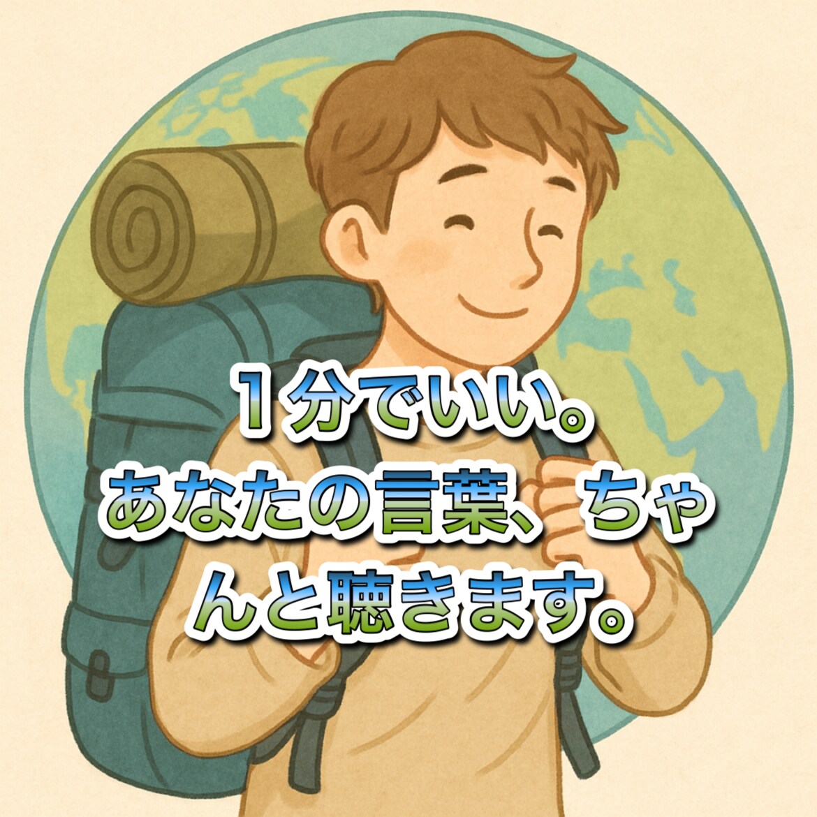 世界を旅するバックパッカーがあなたの話を聞きます どんな悩みも、旅の経験者がそっと受け止めます。 イメージ1