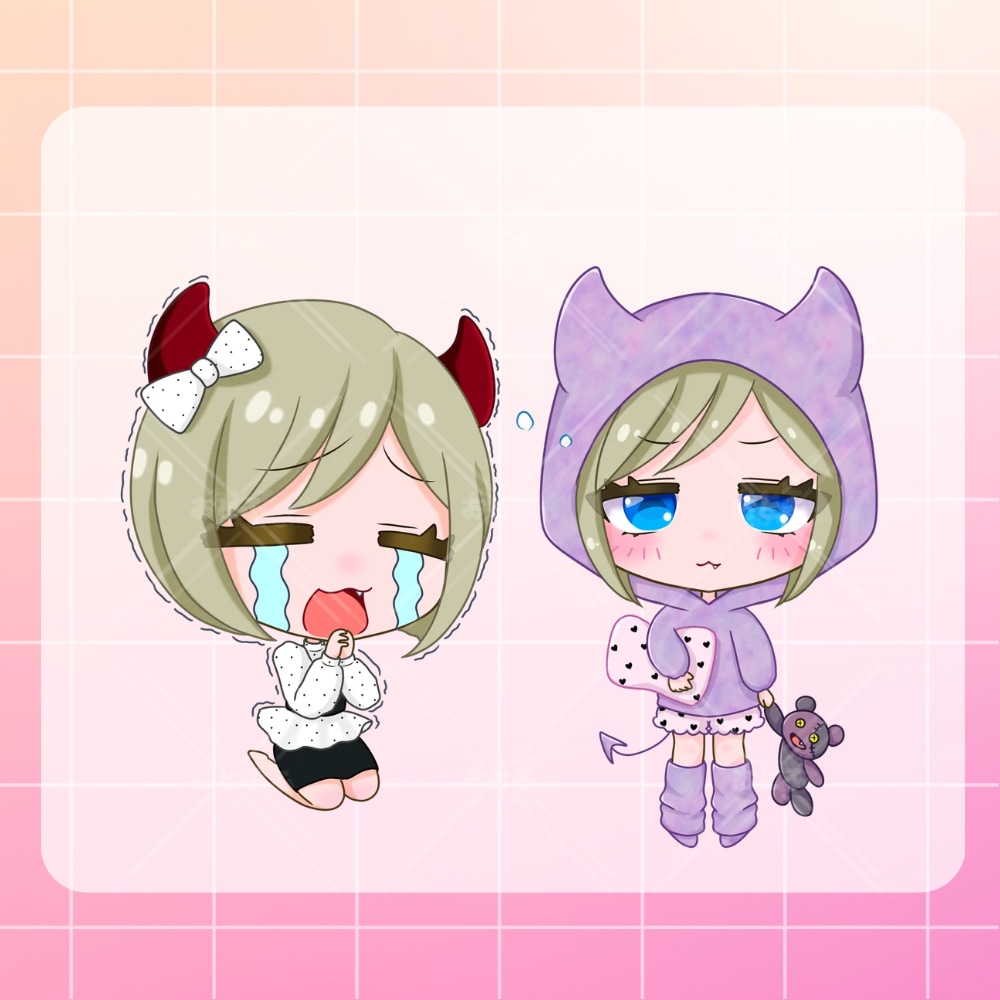 アクキーやステッカーに♡商用可SDキャラ描きます もちっと♡ちびもちフォルムが可愛いミニキャラを丁寧に描きます イメージ7
