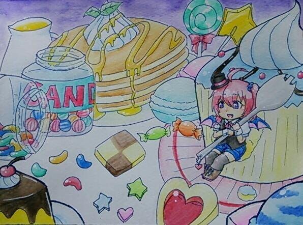 小〜大サイズ色紙描きます コピック、水彩色鉛筆を使って描きます イメージ3