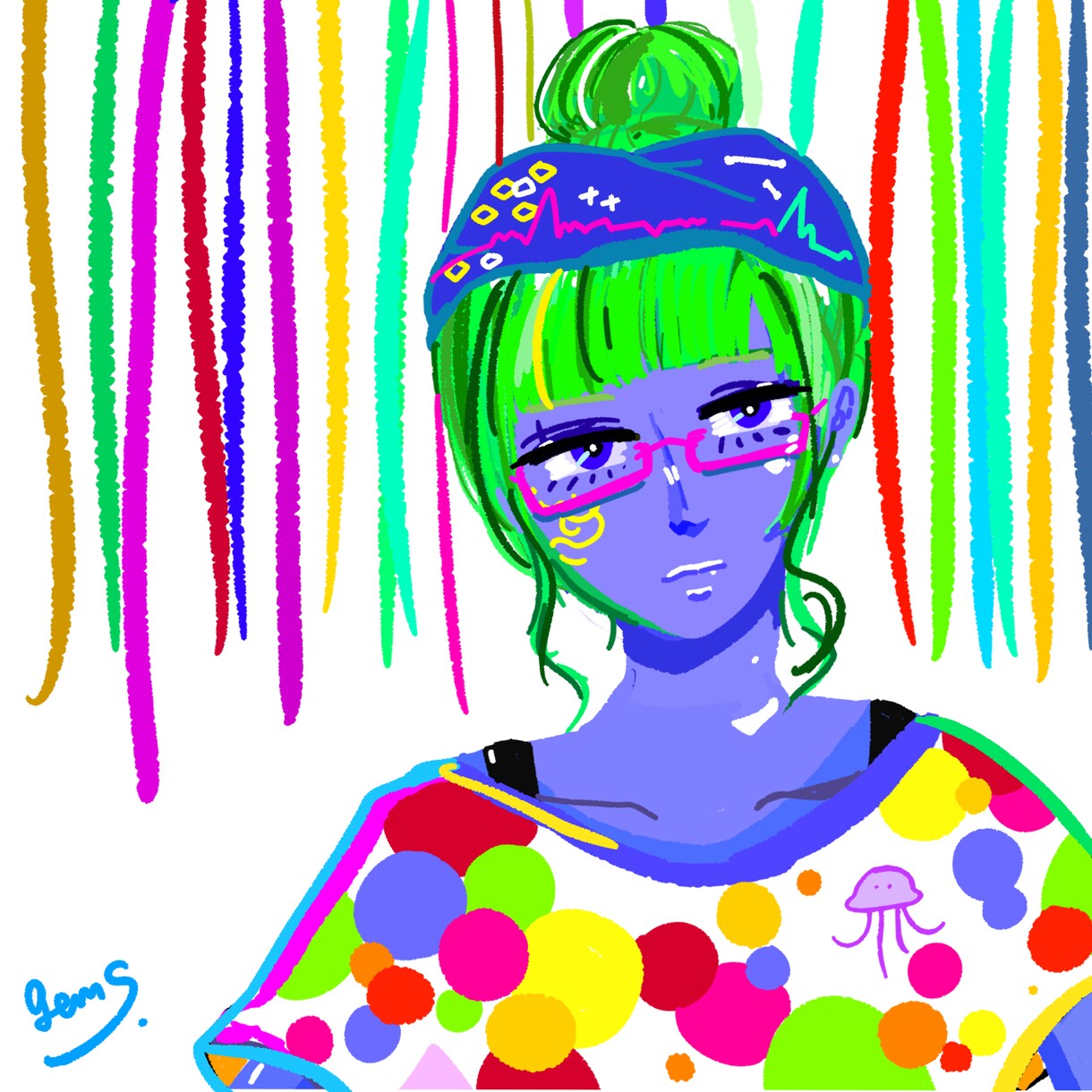 ちょっぴり毒を感じる1枚絵を描きます ビビッドカラー寄り。挿絵や動画等のイラストに… イメージ7
