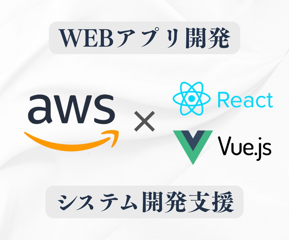 Vue.js/ReactでWebアプリを開発します MVP開発から業務システムまで設計～開発～構築を一気通貫で イメージ1
