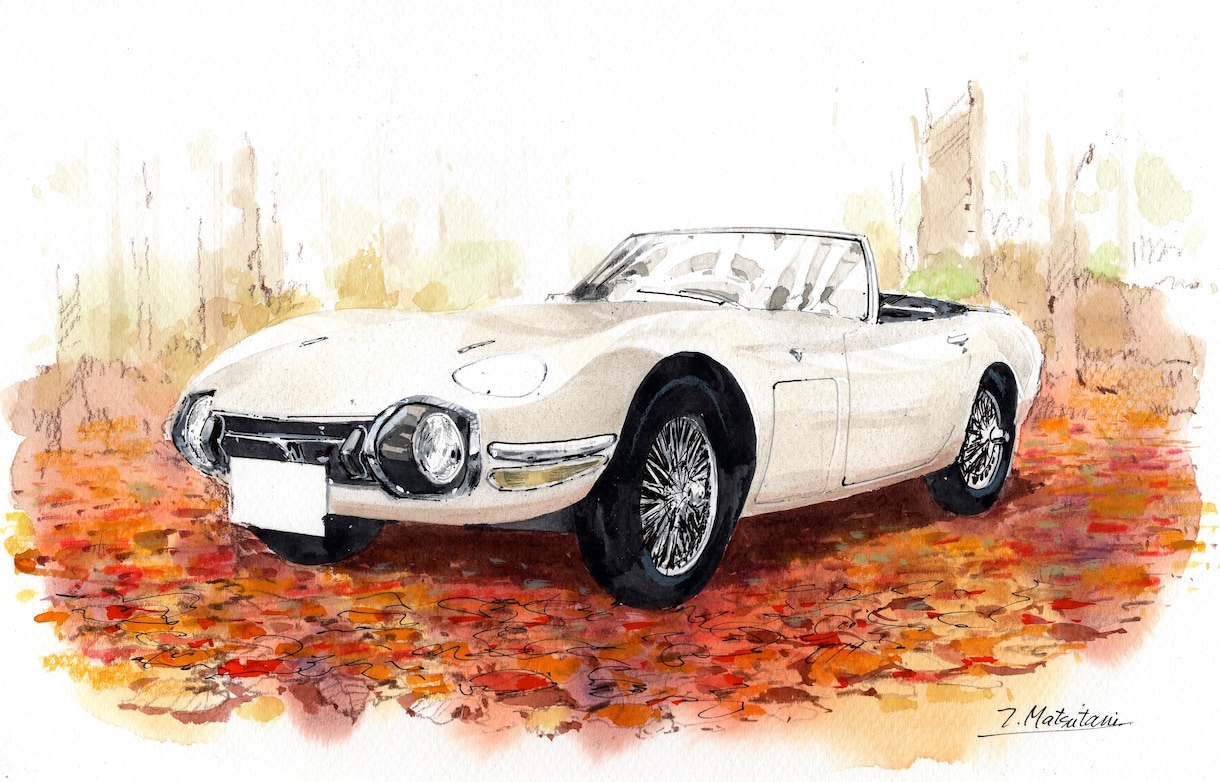 レトロな車描きます 昔懐かしい国産車を手描きで描きます。 イメージ1