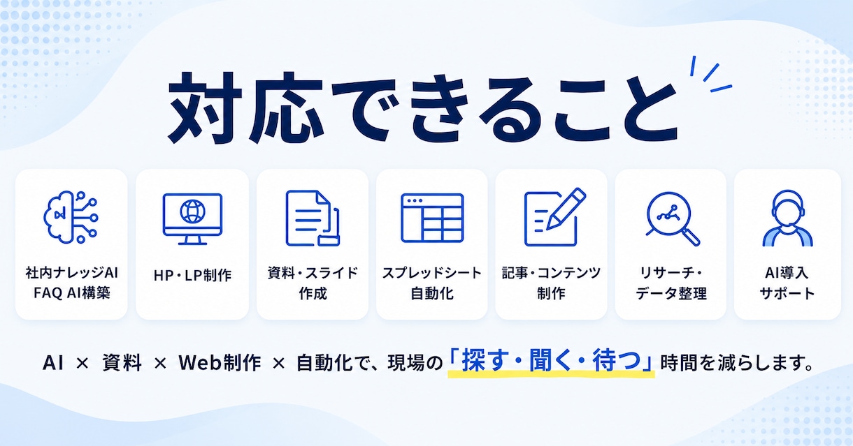 社内マニュアルを検索できるFAQ AIを作ります 社内ナレッジAI・属人化と問い合わせ対応の負担を減らします イメージ4