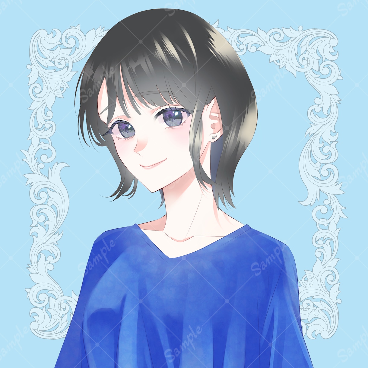 透明感ある人物アイコン制作します 透明感と空気感を大切に丁寧に制作します イメージ2