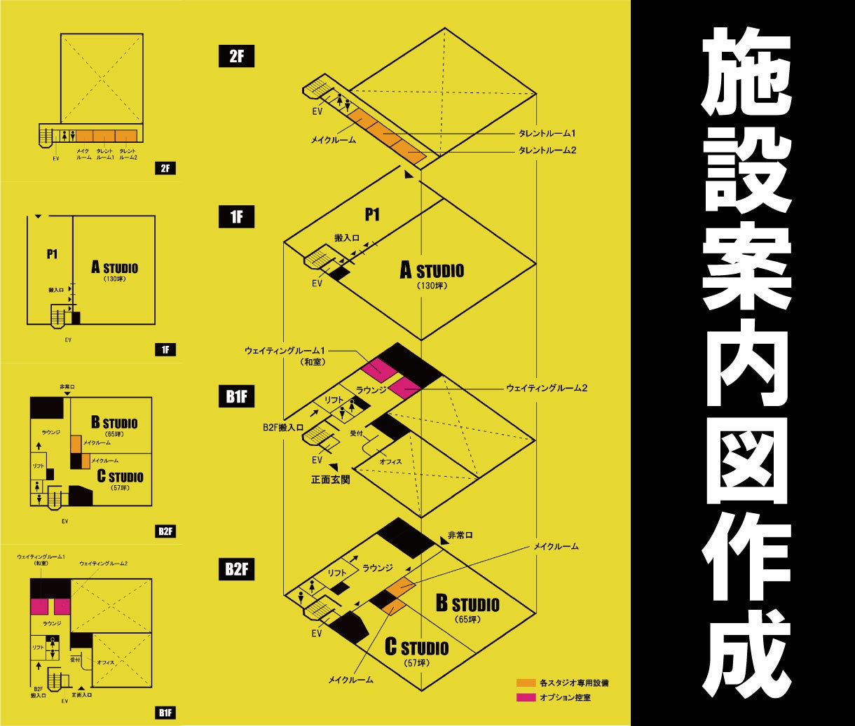 初めての方でも迷わない館内図・フロアマップ作ります 商業施設・病院・オフィス向け／分かりやすい＆プロ品質設計 イメージ1