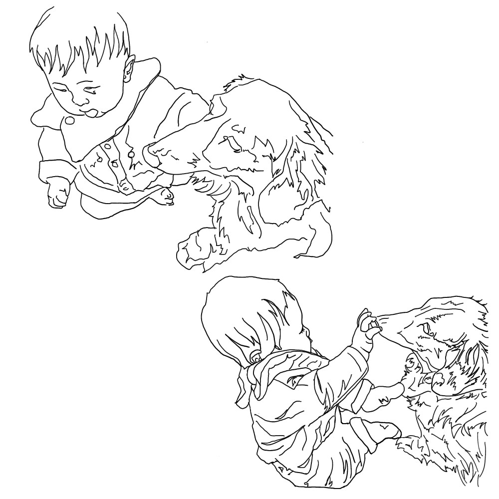 大切な写真をシンプルな線画イラストでお届けします 真心こめた線で描く、心に残る一枚 イメージ3