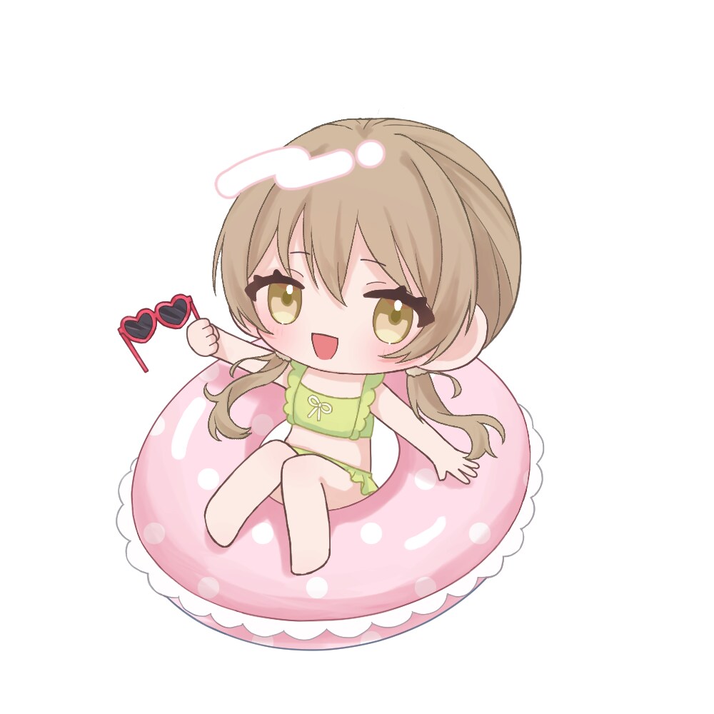 最短当日⭕️水着量産イラスト描きます 商用料金込み！かわいいミニキャラの女の子です！ イメージ4