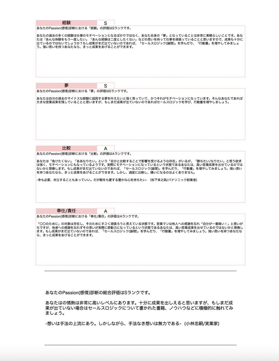 あなたの営業力診断レポートを出します 営業コンサルが現場で使うレポートを元に営業力改善をサポート イメージ3