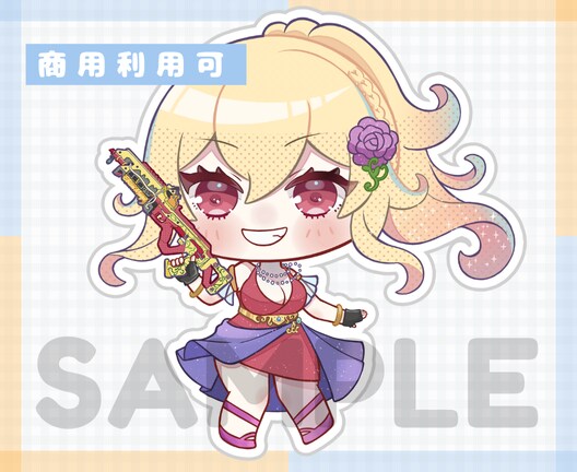 武器(銃・刀など)を持った SDキャラお描きます アイコン、グッズ用等のSDキャラ、ちびキャラをお描きします イメージ2