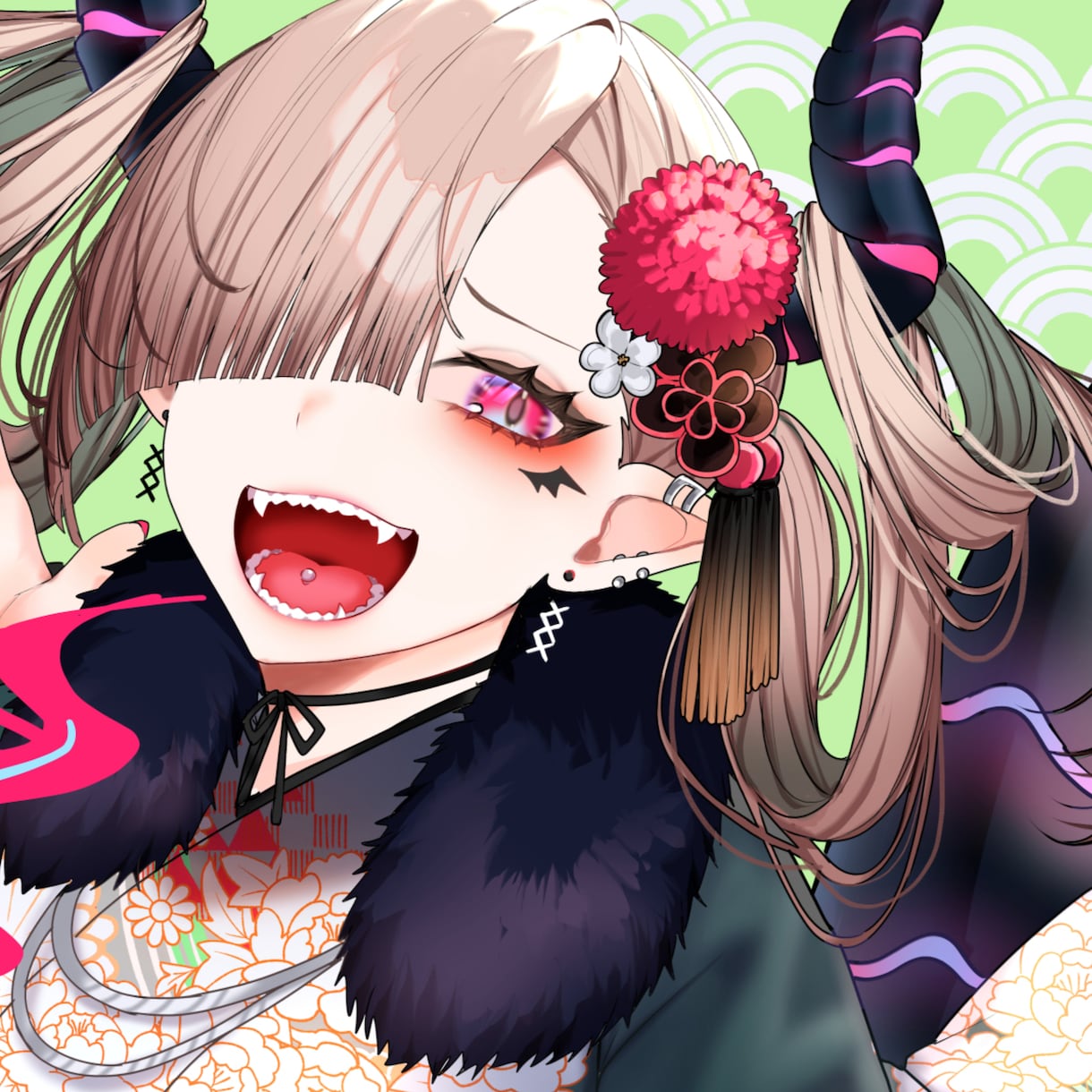 目が魅力的な一枚絵制作いたします 可愛くて、美しく、艶やかな女性描きます！ イメージ1