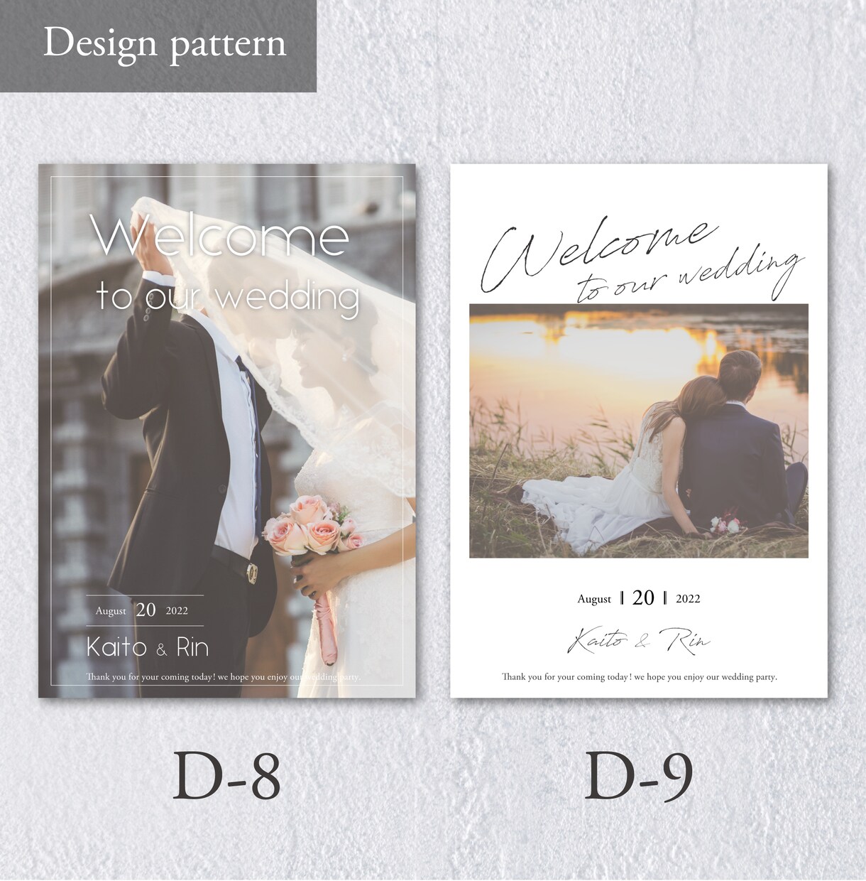 結婚式の素敵なウェルカムボード(パネル)つくります A3サイズで納品！デザインや写真色味加工も選べます（送料込） イメージ6