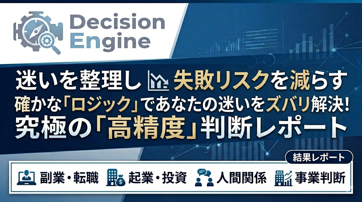 ひとりで抱えた迷いを整理してお届けします 【意思決定レポート・ライト版】 イメージ1