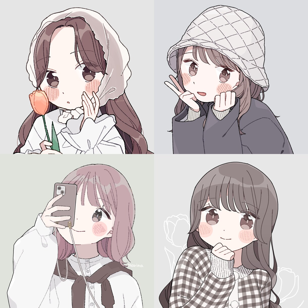 かわいい♡女の子イラスト描きます 手描きアニメ風イラスト♡アイコンやサムネイルに！ イメージ4
