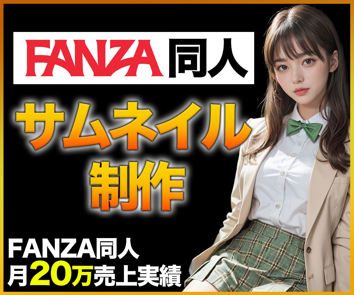 現役FANZA同人作家がサムネイル制作いたします 目の引くFANZA同人のサムネイルを制作します！ イメージ1