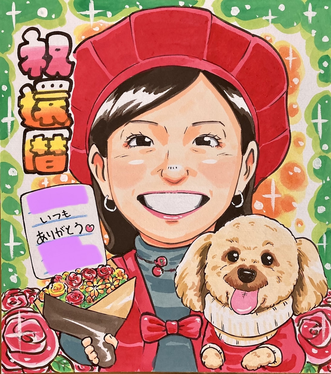 プロにお任せ☆年間約1500名をお描きしてます 大切な想いを似顔絵に☆心を込めてお手伝いさせて頂きます♡ イメージ8