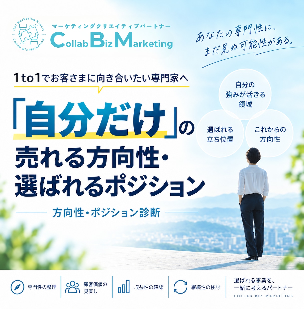 選ばれ続ける事業に！方向性・ポジションを診断します 「自分だけ」の売れる方向性・選ばれるポジションのヒントづくり イメージ1