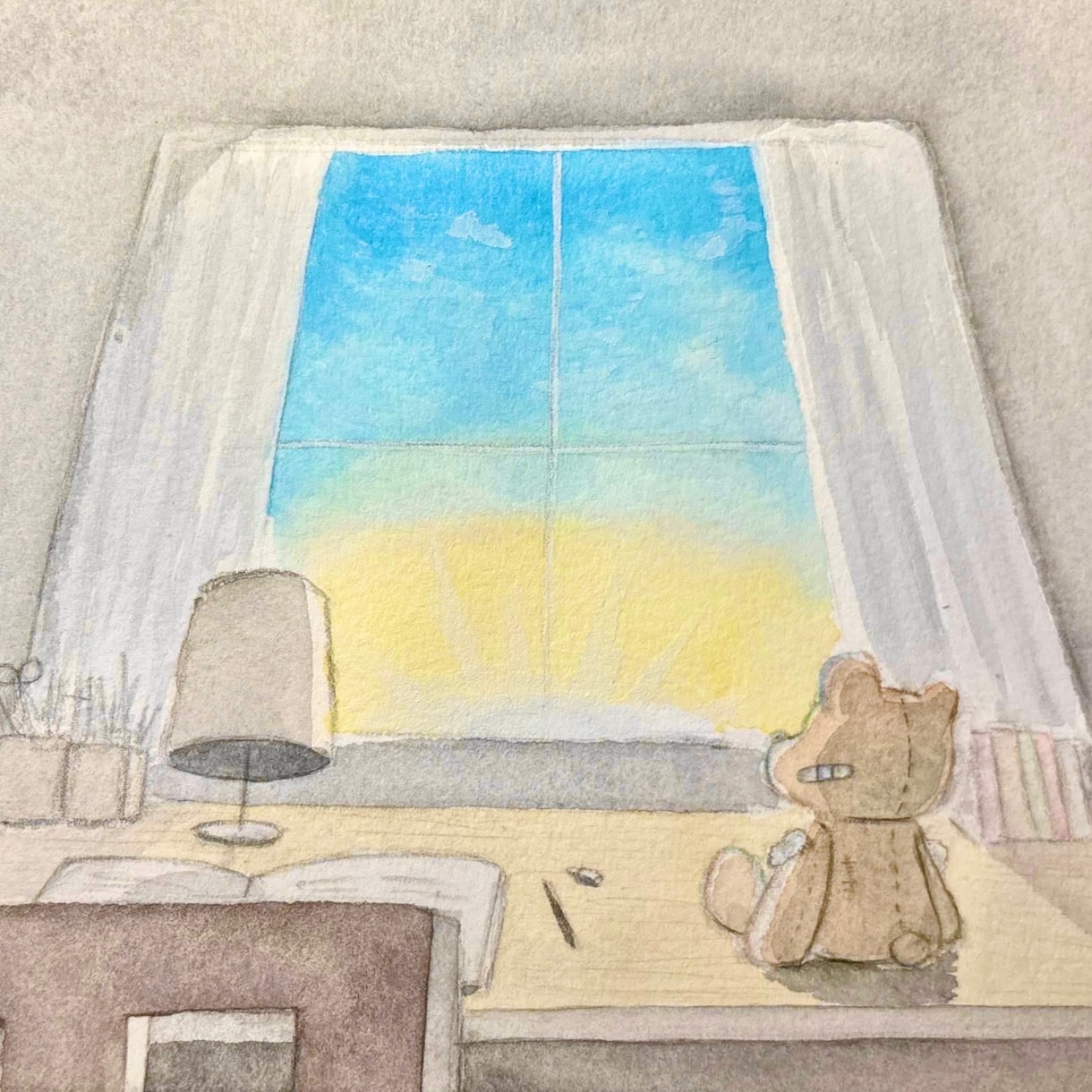 絵本の1ページのような水彩イラストを描きます シンプルだけど印象に残る、やさしい水彩イラストを描きます イメージ1