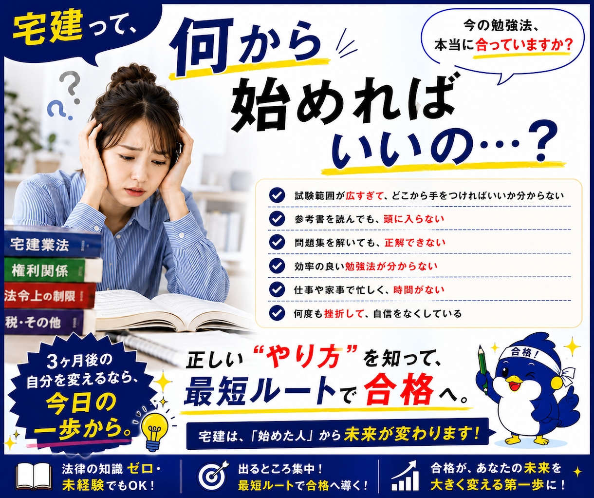 不動産ド素人が3ヶ月で宅建一発合格！勉強法教えます 宅建合格のカギは知識量じゃなく勉強法です！ イメージ2