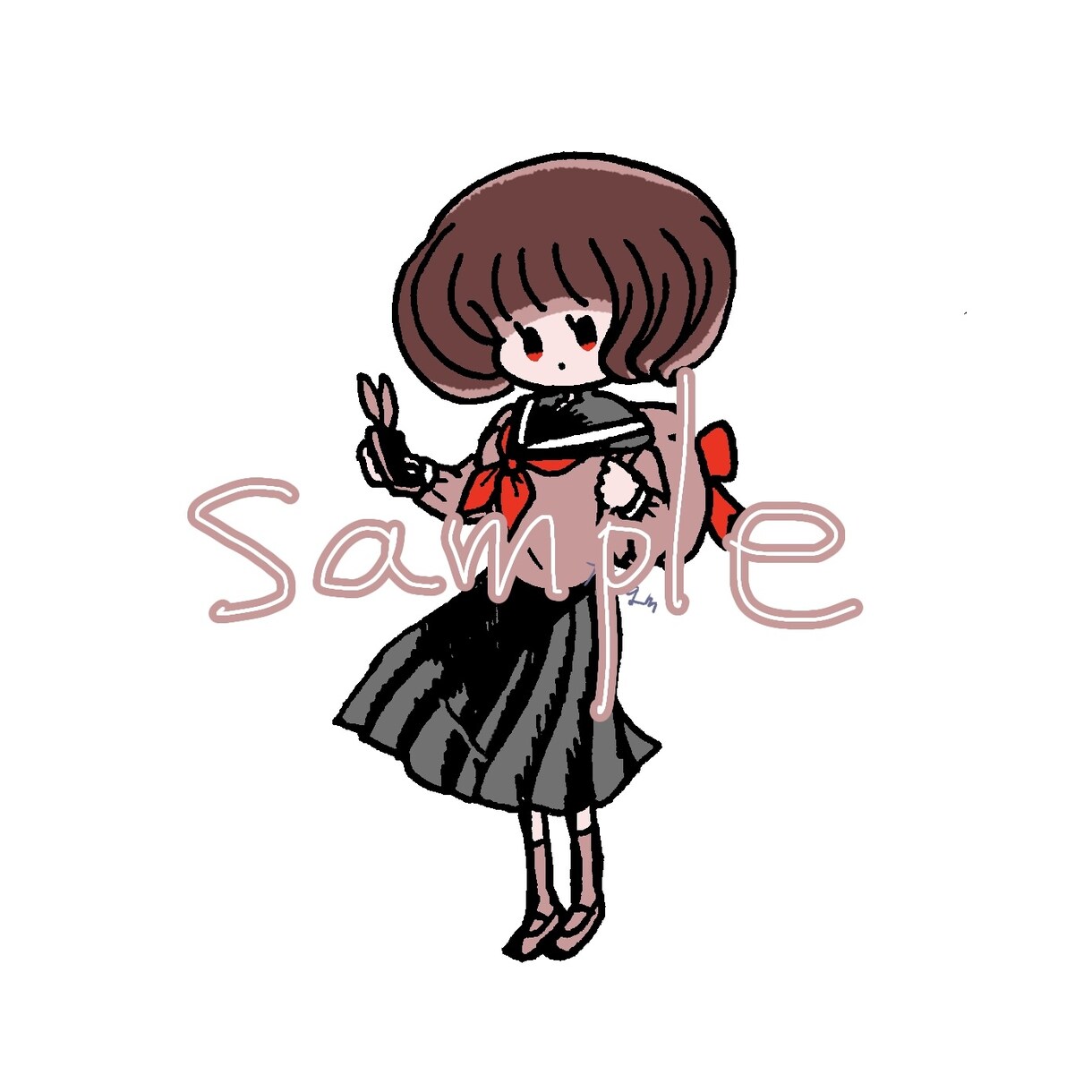 女の子のミニキャラアイコンを作成します あなたのアイコンをひと目見てかわいいと思う絵柄に！ イメージ7