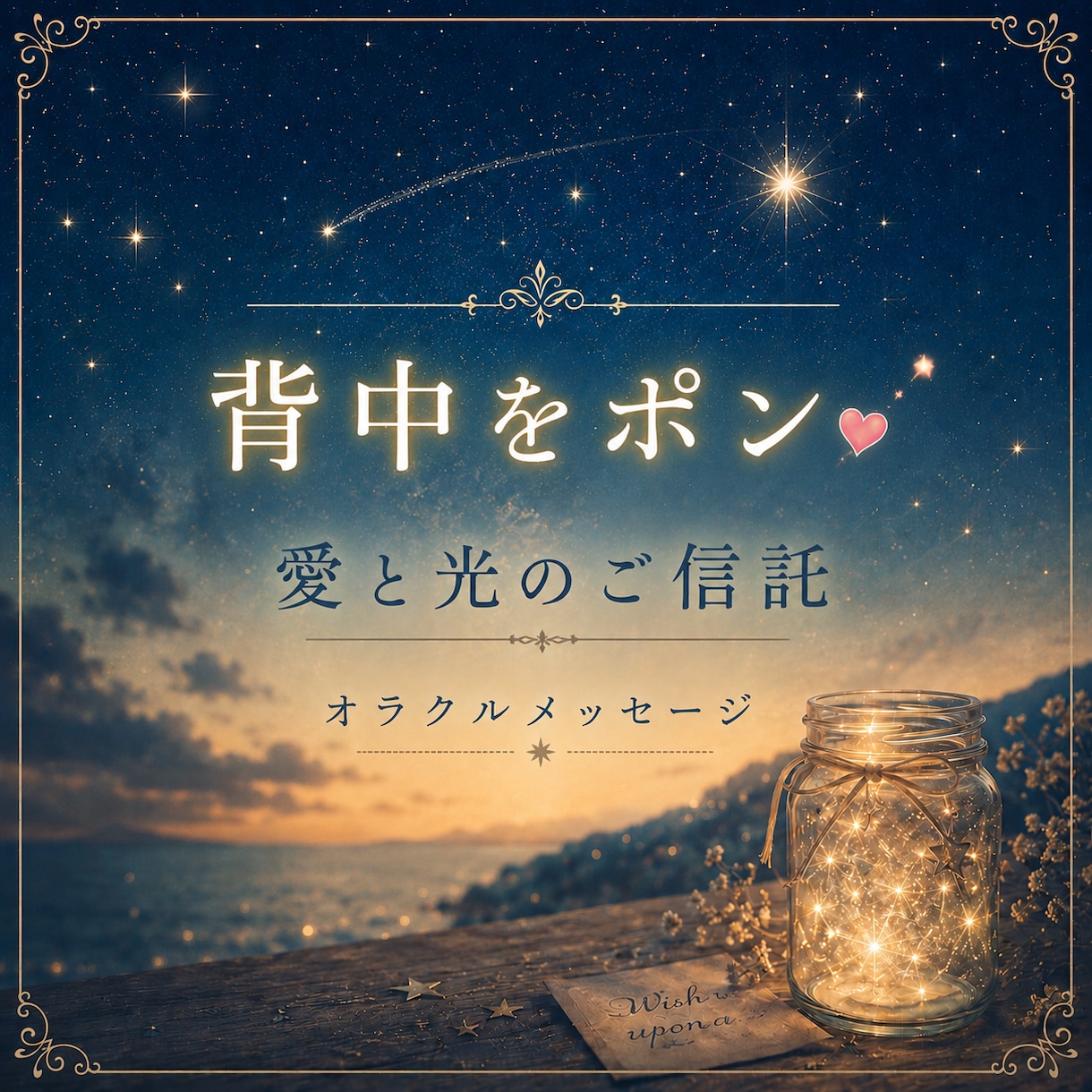 背中をポン❣️『愛♡』と『光✨』ご神託お届けします 潜む不安を超える力を授けるご神託♡待機中なら爆速ツーオラクル イメージ2