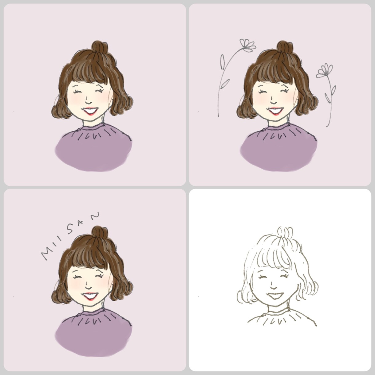 シンプル可愛い顔のイラストお描きします SNSやブログのアイコンにどうぞ◯ イメージ5