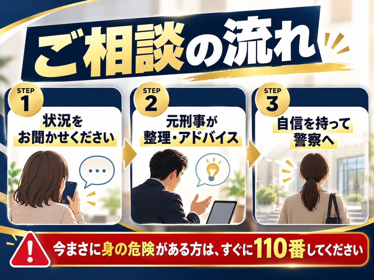 元刑事が警察対応へのアドバイスします 元刑事が警察に行く前の「伝え方・準備」をアドバイスします イメージ3