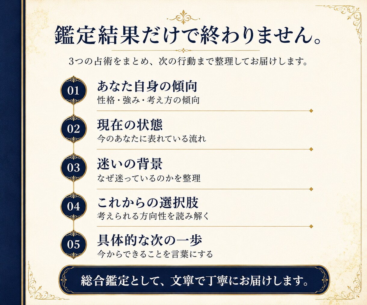 迷いの正体と次の一歩を3つの占術で読み解きます タロット×星読み×手相｜占って終わらない総合鑑定 イメージ4