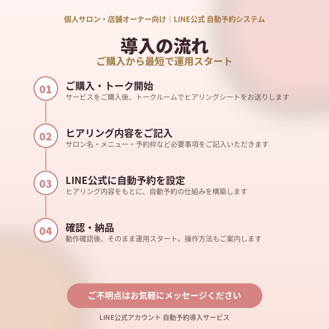 AI応答付きLINE予約システムを構築します AI自動応答とカレンダー連携でLINE予約を完全自動化！ イメージ4