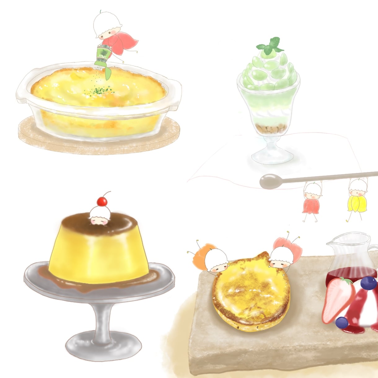 商用利用OK！おいしそうな食べ物イラスト描きます メニューや雑誌、広告などに！手書きの温かみのあるイラストを＊ イメージ7