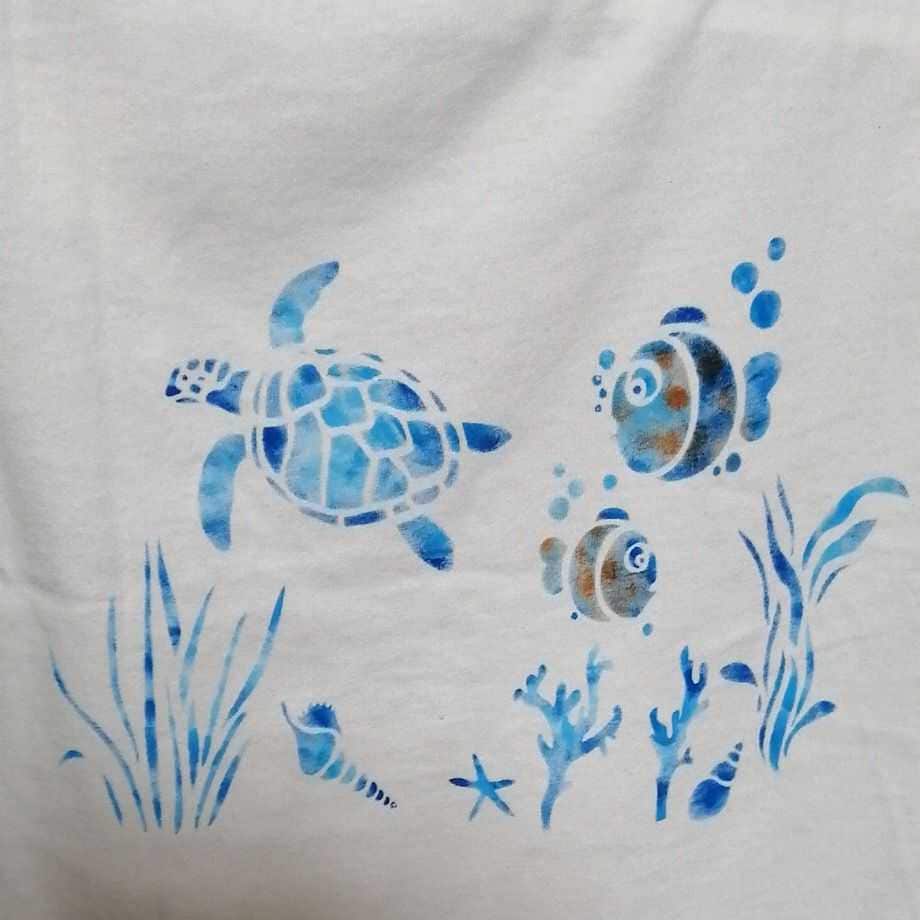 ハンドメイド、ステンシルTシャツデザインをくります オリジナルのカラーリングでお作りしますこの夏にいかがですか？ イメージ4