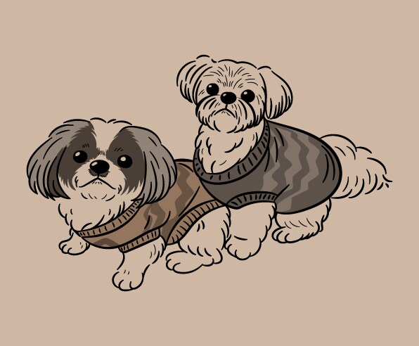わんちゃん限定！愛犬を可愛いゆるい線画で描きます あなただけのシンプルで可愛い、ほっこり癒される線画イラスト✨ イメージ2