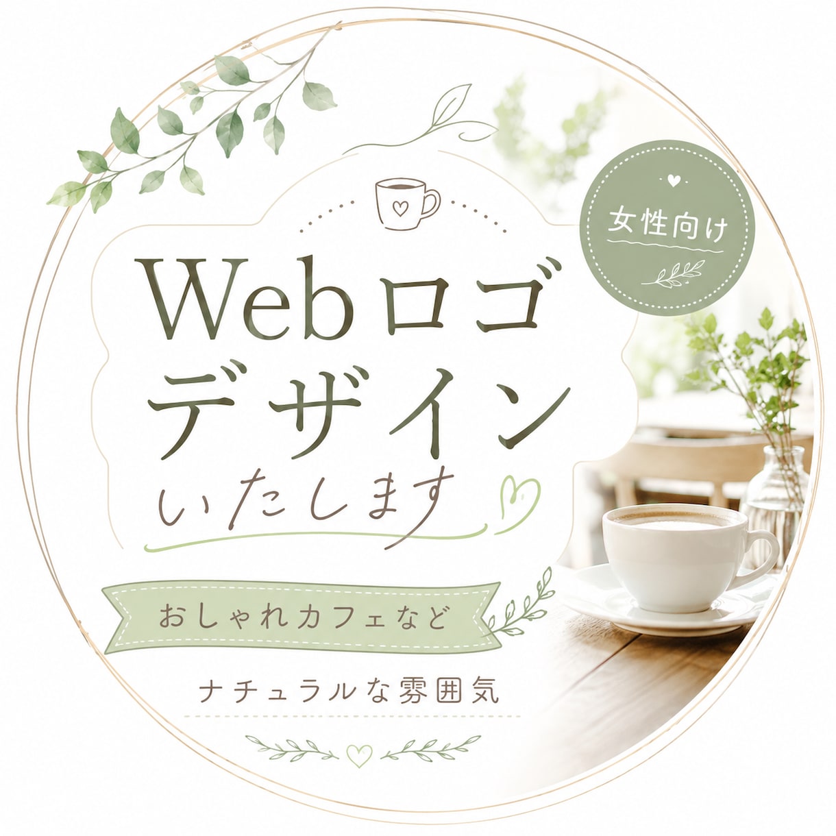 おしゃれカフェなど主に女性を意識したロゴを承ります 女性向け、おしゃれで柔らかい雰囲気のロゴデザインが得意です。 イメージ1