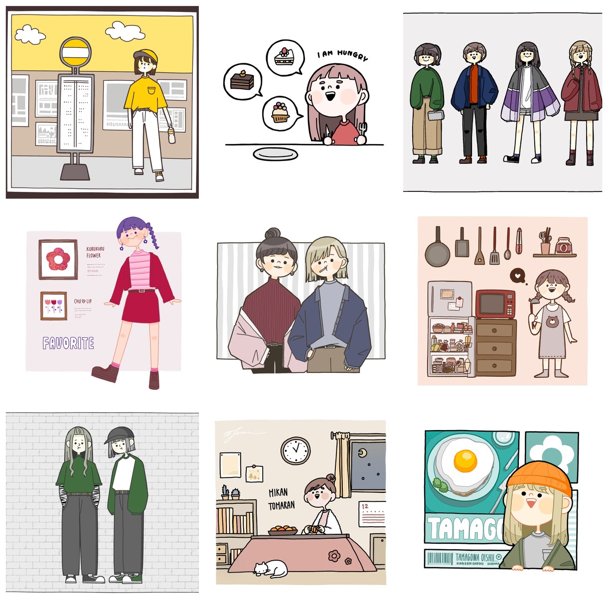 とっておきの絵柄でとっておきの1枚を贈ります ゆるかわレトロPOPに描く最高の1枚をお描きします イメージ2