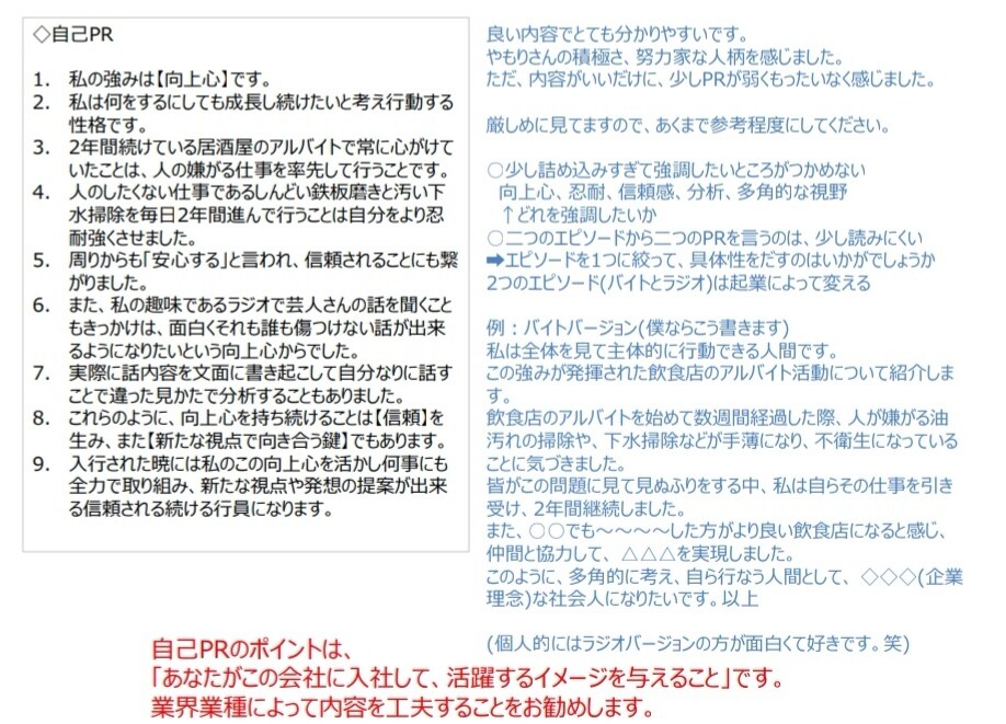 ESを添削します 大手メーカー企業在住25歳3-4月ES添削実績50名 イメージ1