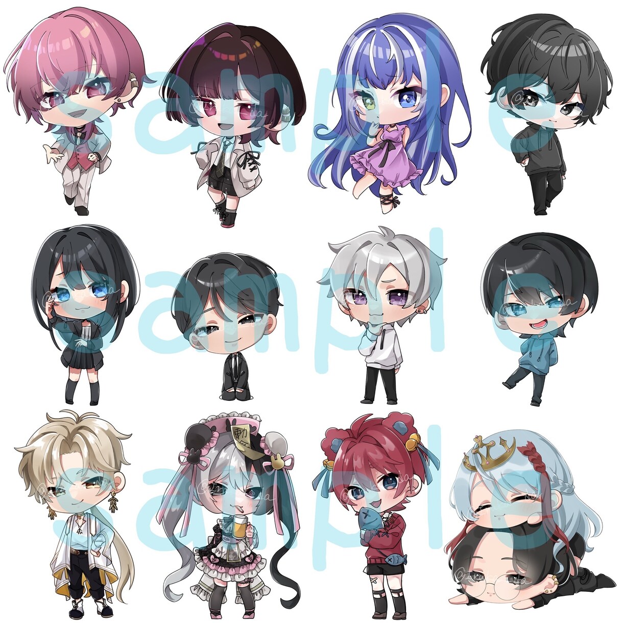 活動者様向け！デフォルメイラストをお描きします お持ちの等身イラストをかわいいデフォルメに描き起こします！ イメージ6