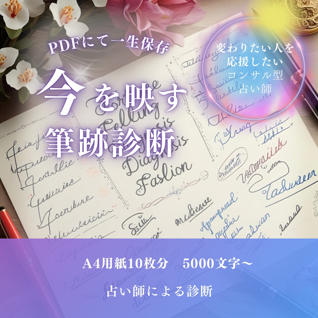 筆跡診断レターセッションします あなたの個性を引き出す！筆跡診断で自己分析を深めませんか？ イメージ1