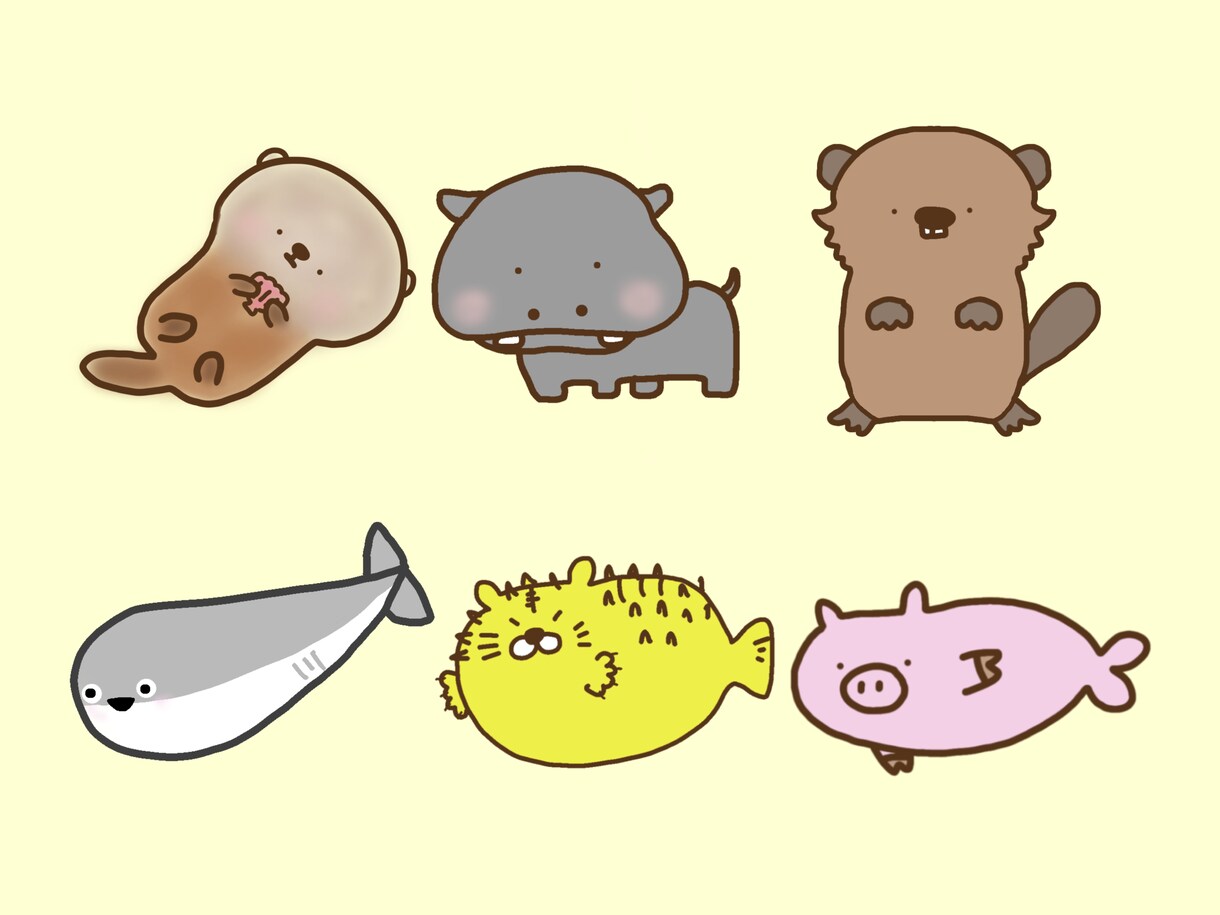 あなたの好きなゆるかわアニマル描きます ゆるかわアニマルをアイコンや挿絵に♡ イメージ6