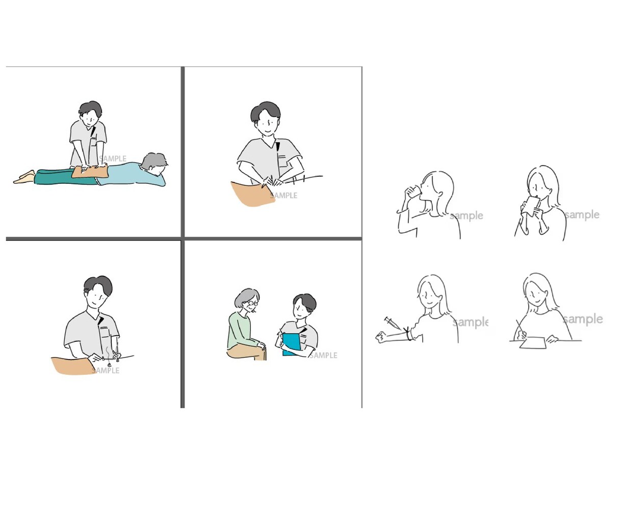 企業様向け◆シンプルな挿絵イラスト描きます 線画イラストを会社パンフレットやWEBサイトにご利用頂けます イメージ3