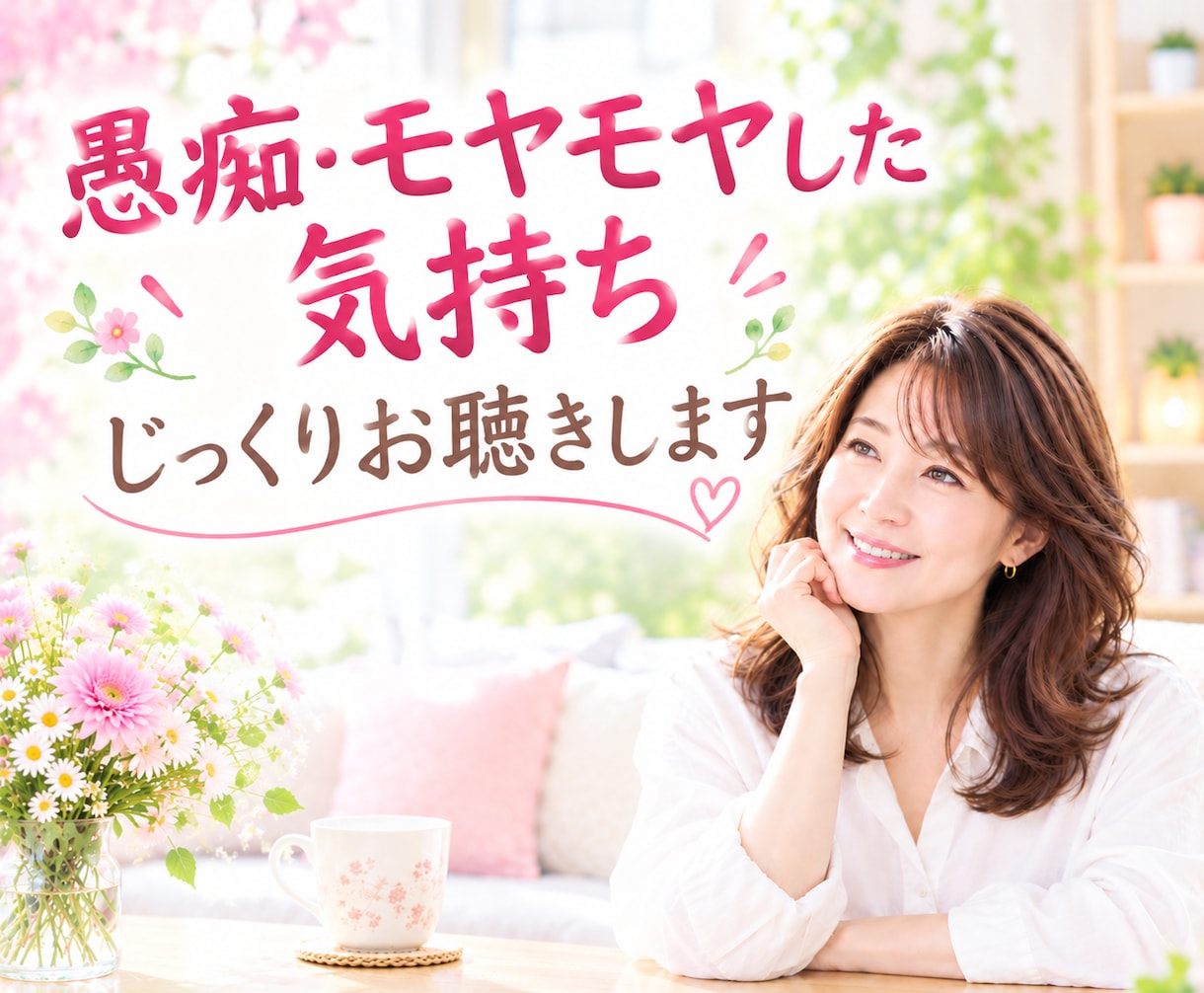 愚痴・怒り・イライラ・モヤモヤ優しく寄添い聴きます 今すぐ話して心スッキリ‼　感情の整理・ストレス解消しよう☆彡 イメージ1