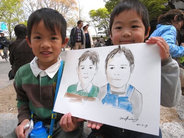 モード系の似顔絵を鉛筆と水彩で描きます お洒落にキリッと似顔絵を描きます！ イメージ10