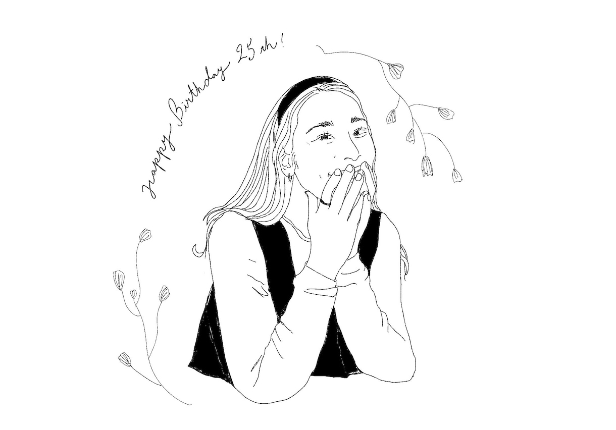似顔絵の作成をします お誕生日やウェルカムボード等で使用できるイラスト作成をします イメージ2