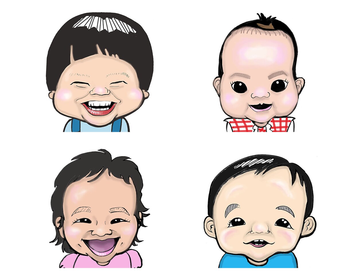 赤ちゃん似顔絵描きます 【0歳～１歳11ヶ月まで】出産祝い、我が子の月誕生日にどうぞ イメージ3
