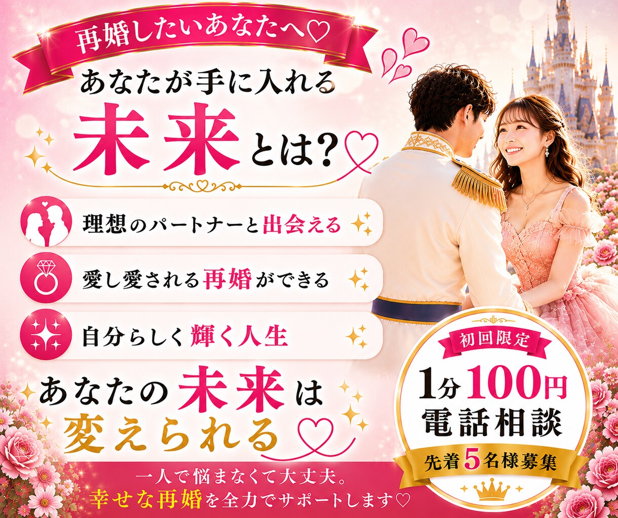 再婚経験者が全力応援♡します マッチングアプリで子連れ再婚経験者です♡再婚サポート実績あり イメージ4
