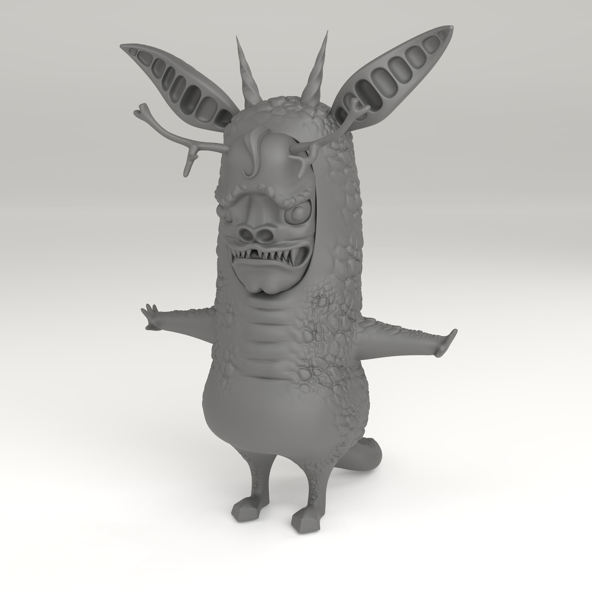 フィギュア・怪獣の3Dプリント用データ作成致します 簡単なイラストからでもオリジナルキャラクターのデータ作成！！ イメージ3