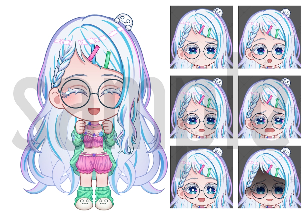 商用利用無料！ミニキャライラスト描きます 商用利用OK！衣装や表情、ポーズのおまかせ◎ イメージ5
