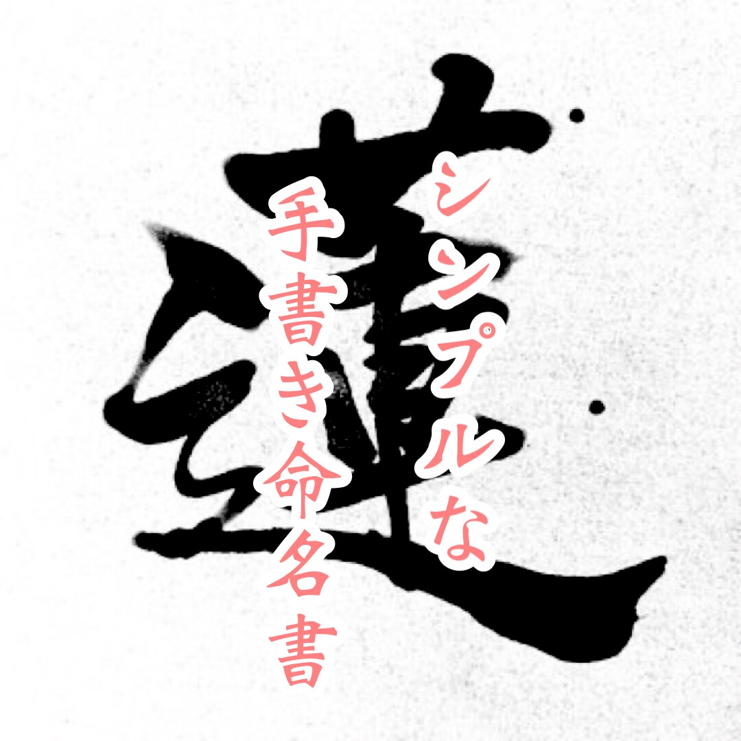 シンプルな手書き命名書を作成します 期間限定！(3/1〜3/15)  2,500円→500円 イメージ1