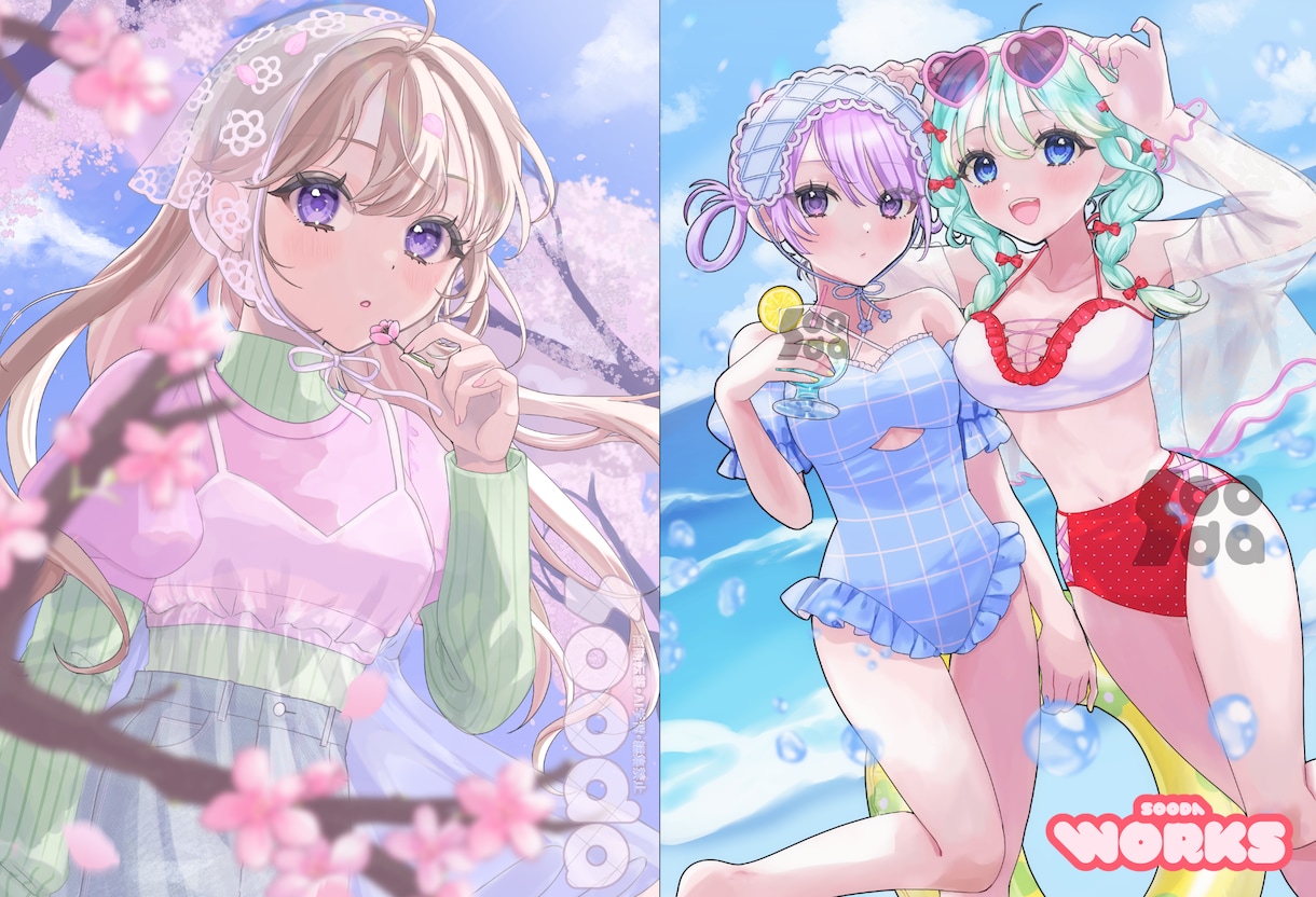 かわいい立ち絵・一枚絵イラスト描きます キービジュアルや歌ってみた、漫画も対応可能！ イメージ6