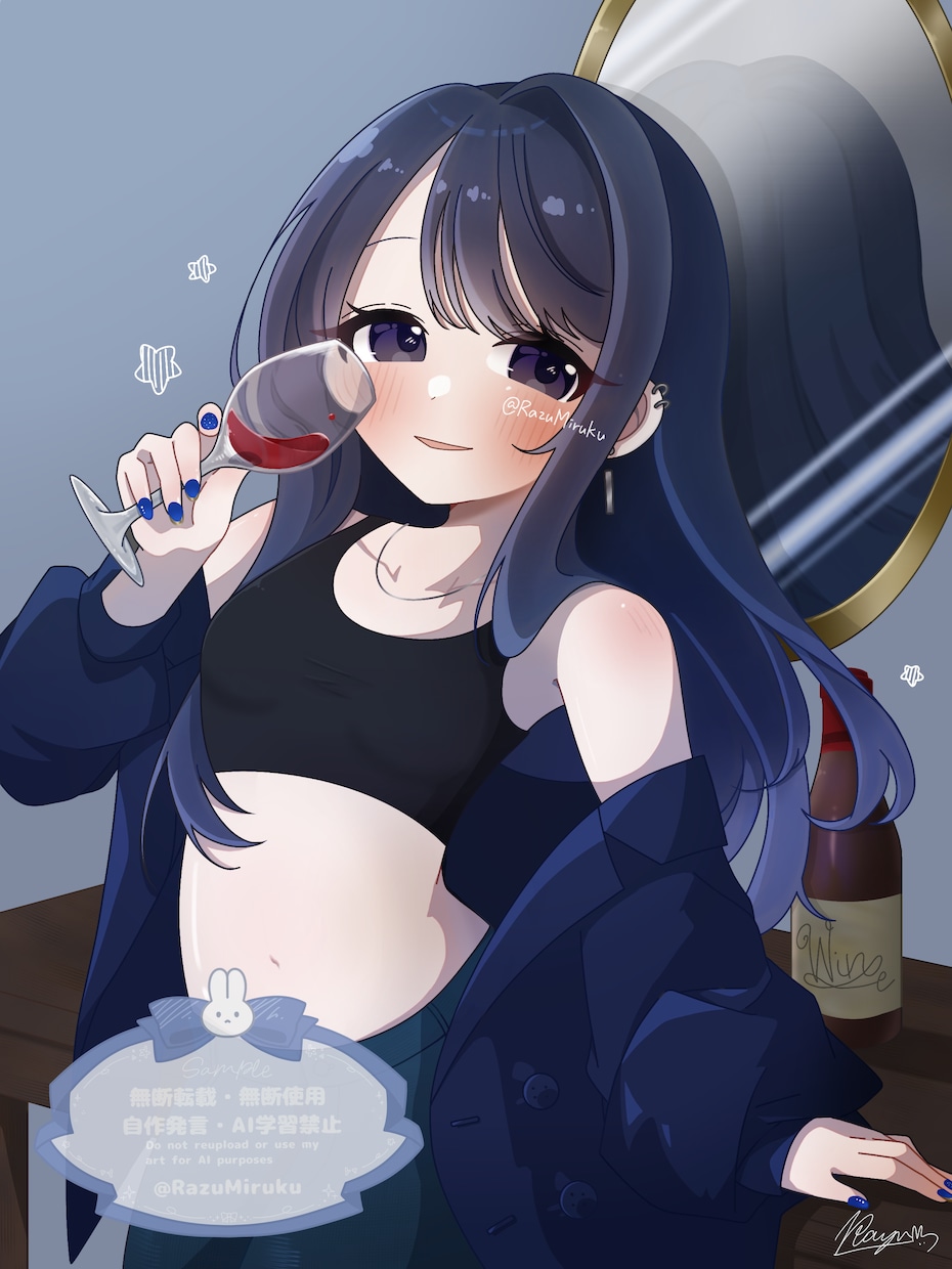 可愛い系統のイラストを描きます ふんわり系 可愛い系 病みかわ系 イメージ1