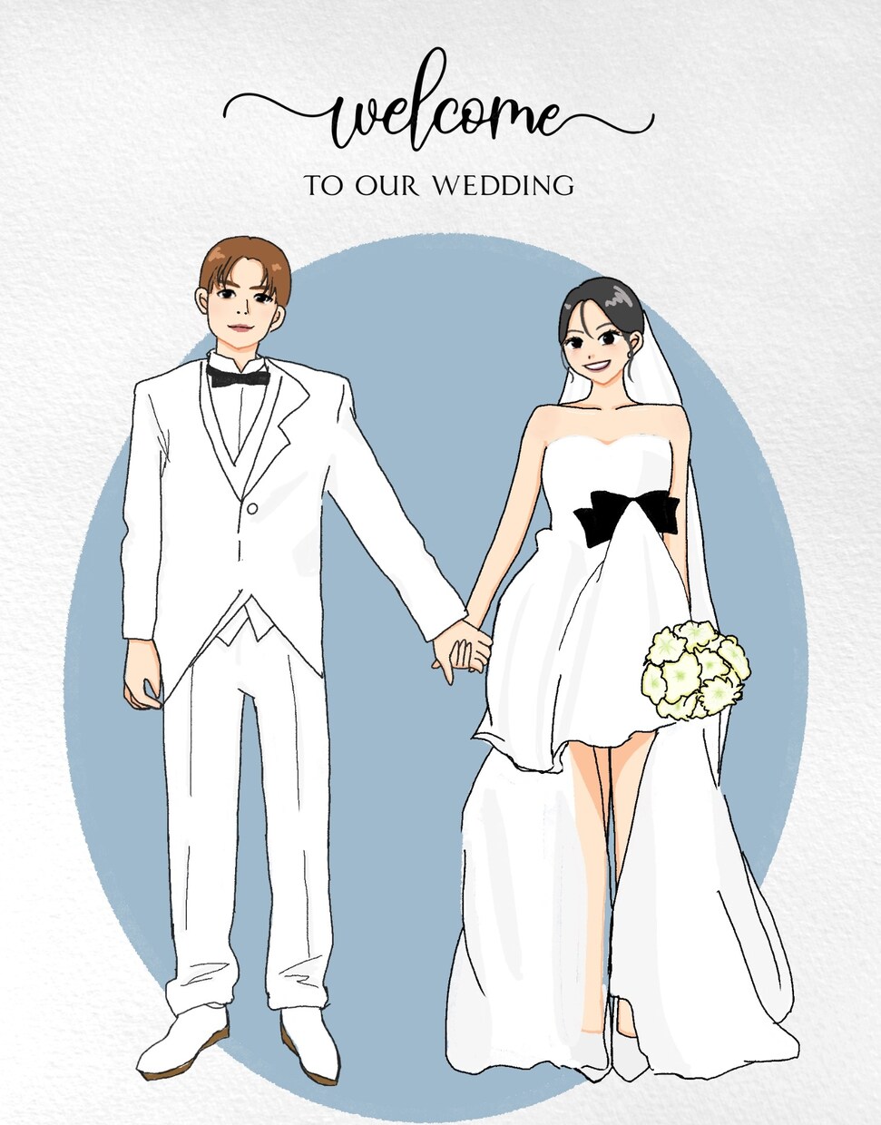 手描きでおしゃれ可愛い似顔絵イラストを描きます 【カップル／家族／結婚式】先着 5名様モニター価格中！ イメージ2
